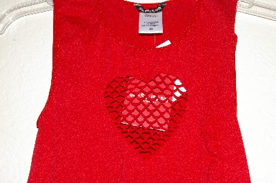 +MBADG #18-069  "Guess Jeans Fancy Red Heart Tank"