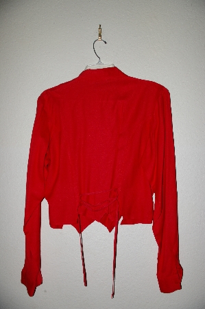 +MBADG #18-074  " Adobe Rose Fancy Red Button Front Shirt"