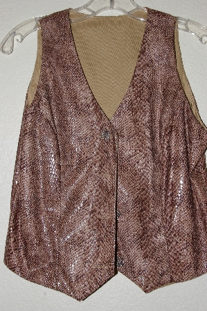 +MBADG #18-081  "Banjo Dallas Texas Fancy Snake Skin Pattern Vest"