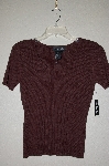 +MBADG #18-107  "J.A.C. Brown Knit  Short Sleve Sweater"