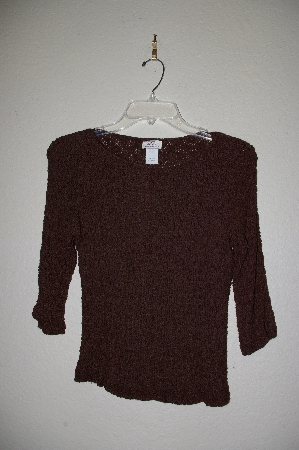 +MBADG #18-118  "Creative Design Works Fancy Brown Knit Top"