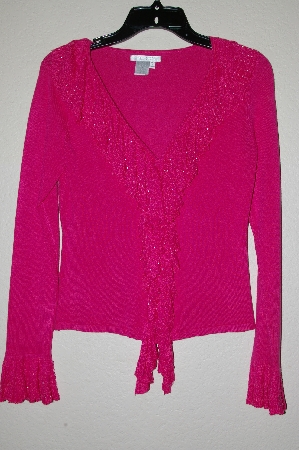 +MBADG #18-134  "Felicity Fancy Pink Knit Ruffle Top"
