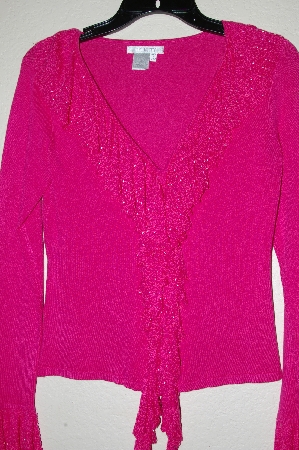 +MBADG #18-134  "Felicity Fancy Pink Knit Ruffle Top"