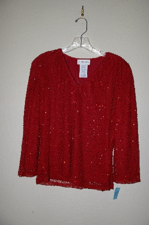+MBADG #18-148  "Chadwicks Fancy Red Beaded Top"