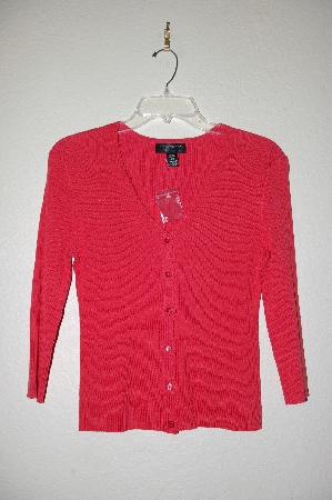 +MBADG #18-151  "Cable & Guage Pink Knit Button Front Cardigan"