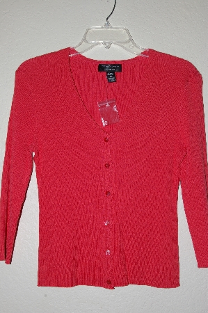 +MBADG #18-151  "Cable & Guage Pink Knit Button Front Cardigan"