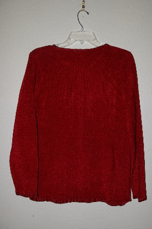 +MBADG #18-171  "Shana K Fancy Red Knit Sweater"