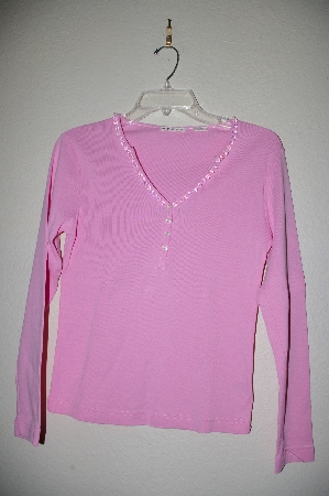 +MBADG #18-186  "Pink One Of A Kind Hand Beaded Top"