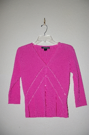 +MBADG #18-206  "C'est City Pink One Of A Kind Hand Beaded Cardigan"