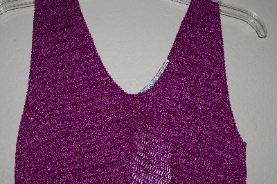 +MBADG #18-270  "Sophie Chang Fancy Purple Crochet & Bead Tank"