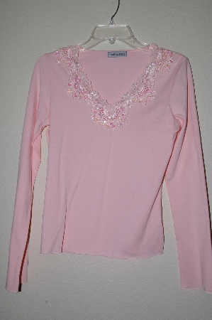+MBADG #18-246  "Body Central Pink Fancy Beaded One Of A Kind Top"