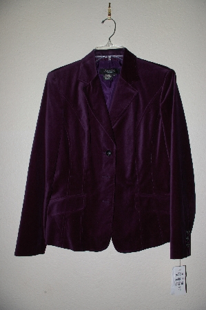 +MBADG #18-238  "Peck & Peck Dark Purple Velvet Blazer"