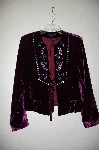 +MBADG #52-390  "Boston Proper Fancy Velvet/Bead Embleished Tie Front Jacket"