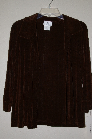 +MBADG #52-376  "The Travel Collection Brown Stretch Cardigan"