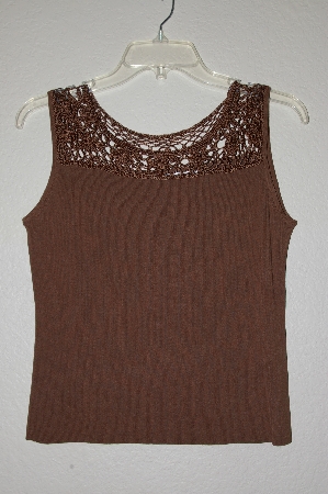 +MBADG #52-360  "Joseph A Fancy Knit Crochet Top Tank"