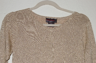 +MBADG #52-322  "Bradley By Bradley Bayou Gold Silk/Cashmere Blend Sweater"