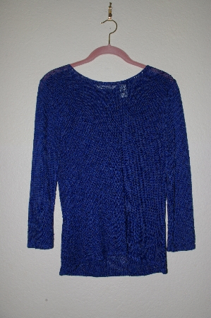 +MBADG #52-267  "French Laundry Blue Fancy Knit Sweater"