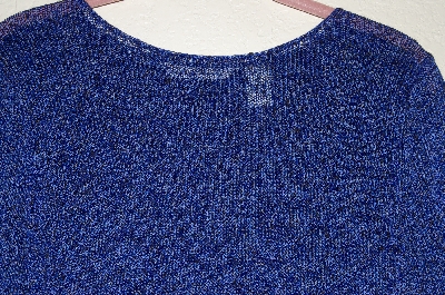 +MBADG #52-267  "French Laundry Blue Fancy Knit Sweater"