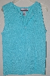 +MBADG #52-249  "Nine & Company Button Front Blue Knit Tank"