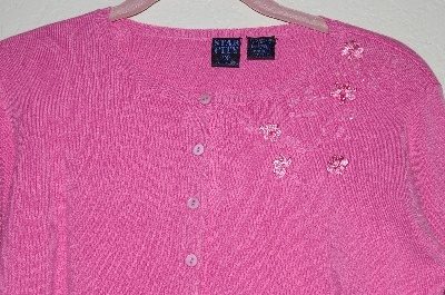 +MBADG #52-173  "Star City Pink Fancy Embroidered Cardigan"
