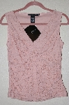 +BADG #52-150  "Rampage Clothing Co Fancy Pink Lace Stretch Top"