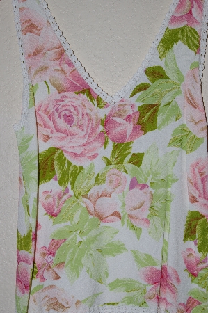 +MBADG #52-138  "Peck & Peck Fancy Rose Pattern Knit Tank"