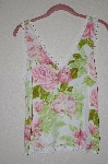 +MBADG #52-138  "Peck & Peck Fancy Rose Pattern Knit Tank"
