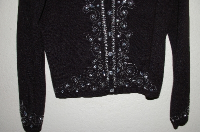 +MBADG #52-123  "Marisa Christina Fancy Black Embellished Cardigan"