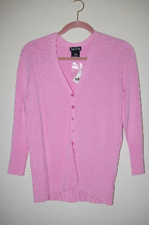 +MBADG #52-070  "George Pink Knit Button Front Cardigan"
