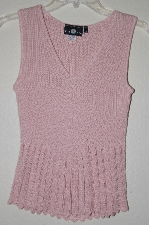+MBADG #52-485  "It's Our Time Pink Fancy Knit Shell"