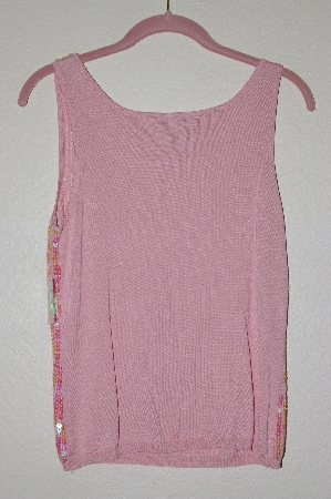 +MBADG #52-476  "Spiegal Fancy Pink Knit Sequined Tank"