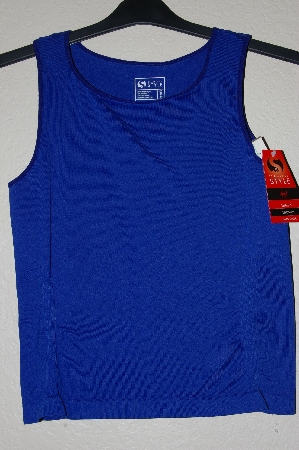 +MBADG #31-177  "Seamless Style Blue Stretch Tank"