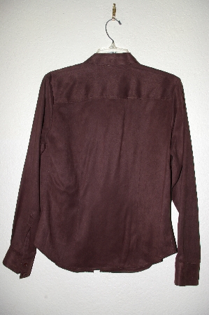 +MBADG #31-214  "I.N.C Brown Suede Look Button Front Top"