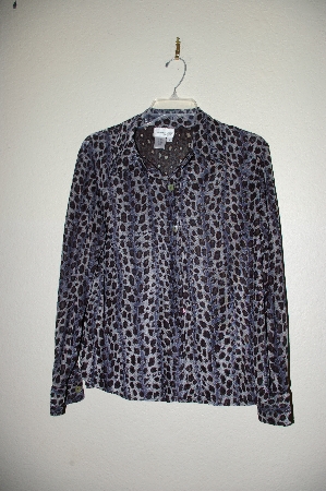 +MBADG #31-357  "Coldwater Creek Fancy Animal Print Shirt"