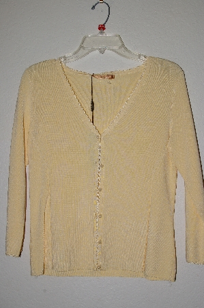 +MBADG #31-324  "Belldini Fancy Yellow Knit Cardigan"