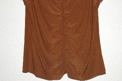 +MBADG #31-409  "Timing Fancy Brown Stretch Top"