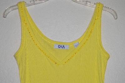 +MBADG #31-374  "Q&A Fancy Yellow Knit One Of A Kind Tank"