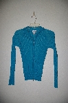 +MBADG #31-460  "Venus Fancy Blue Knit Zipper Front Sweater"