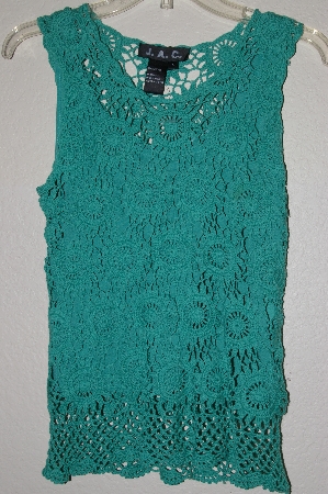 +MBADG #31-432  "J.A.C. Fancy Blue Crochet Tank"