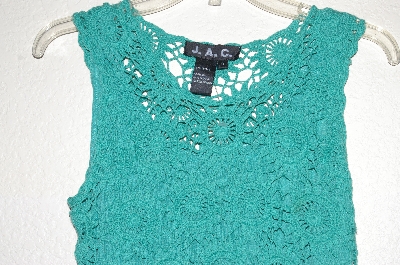 +MBADG #31-432  "J.A.C. Fancy Blue Crochet Tank"