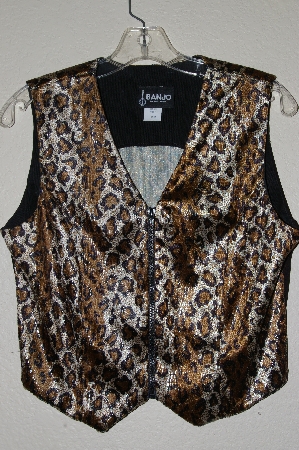 +MBADG #31-413  "Banjo Fancy Snakeskin Pattern Zipper Front Vest"