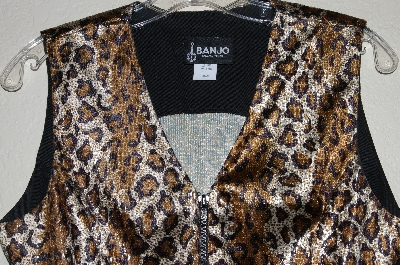 +MBADG #31-413  "Banjo Fancy Snakeskin Pattern Zipper Front Vest"