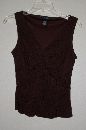 +MBADG #31-487  "Rampage Brown Lace Stretch Top"