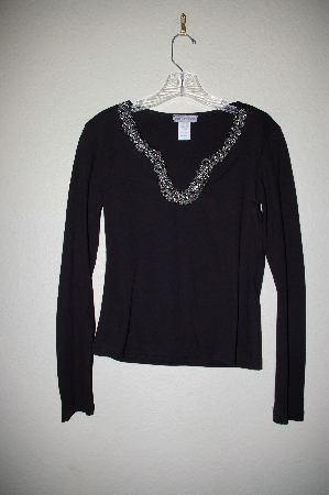 +MBADG #3-020  "Body Central Black Bead Embelished Sweater"