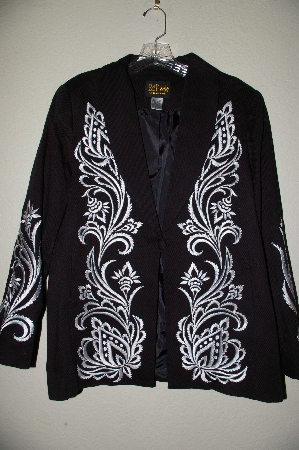 +MBADG #3-046  "Bob Mackie's Exotic Floral Stretch Pique Jacket"
