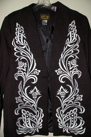 +MBADG #3-046  "Bob Mackie's Exotic Floral Stretch Pique Jacket"