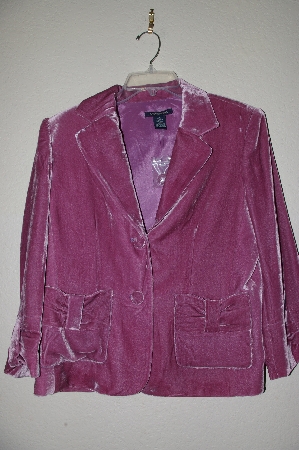 +MBADG #3-090  "Boston Proper Mauve Fancy Velvet Jacket"