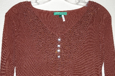 +MBADG #3-099  "Everyday Brown Knit Embelished Sweater"