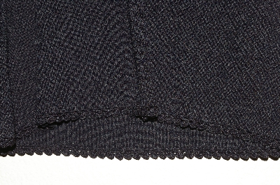 +MBADG #28-530  "Venini Black Knit Crochet Trim Sweater"
