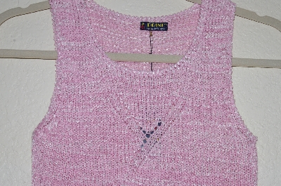 +MBADG #26-055  "Q Point Fancy Pink Knit Tank"